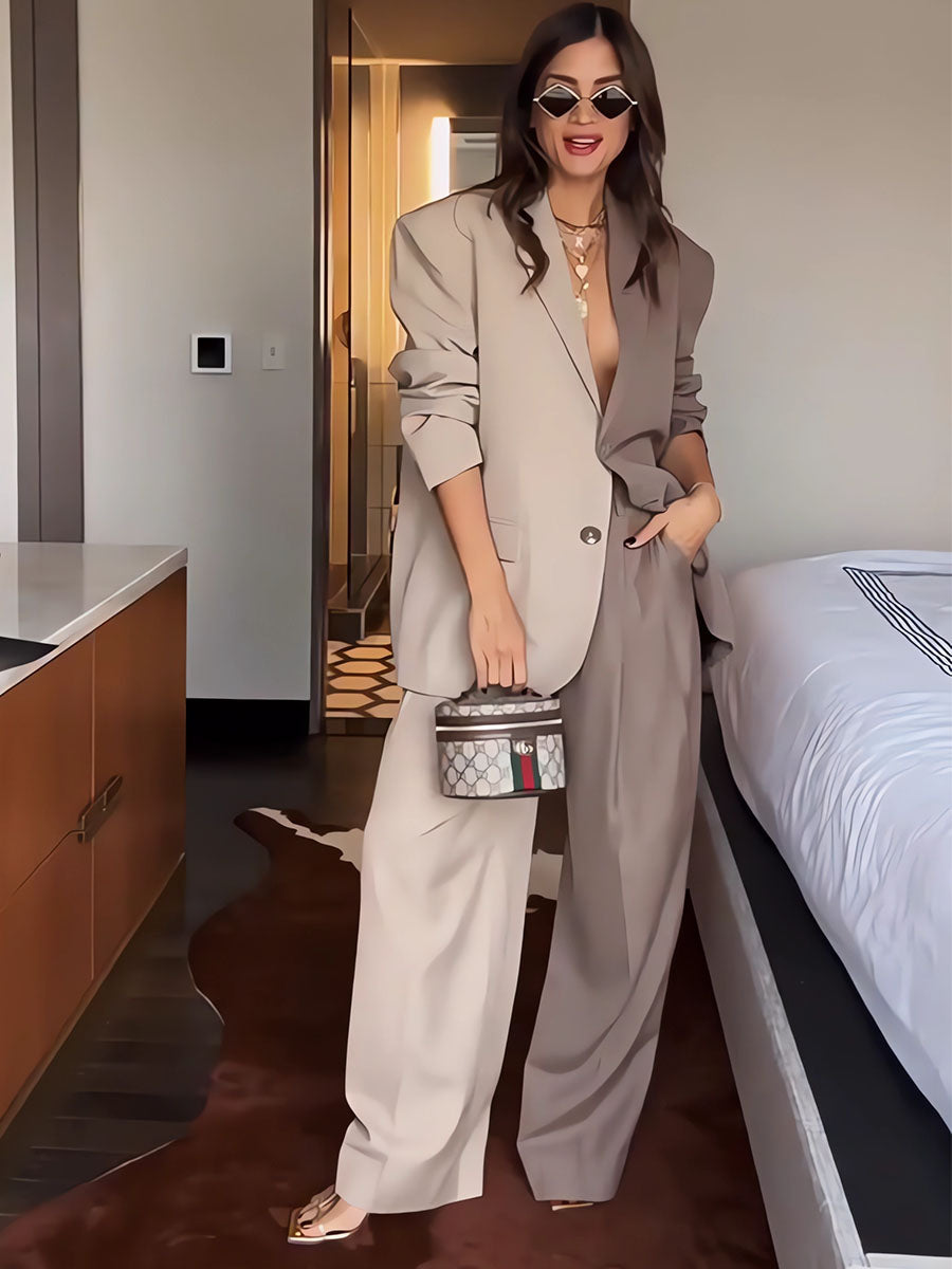 Julia - Color Block Blazer Set