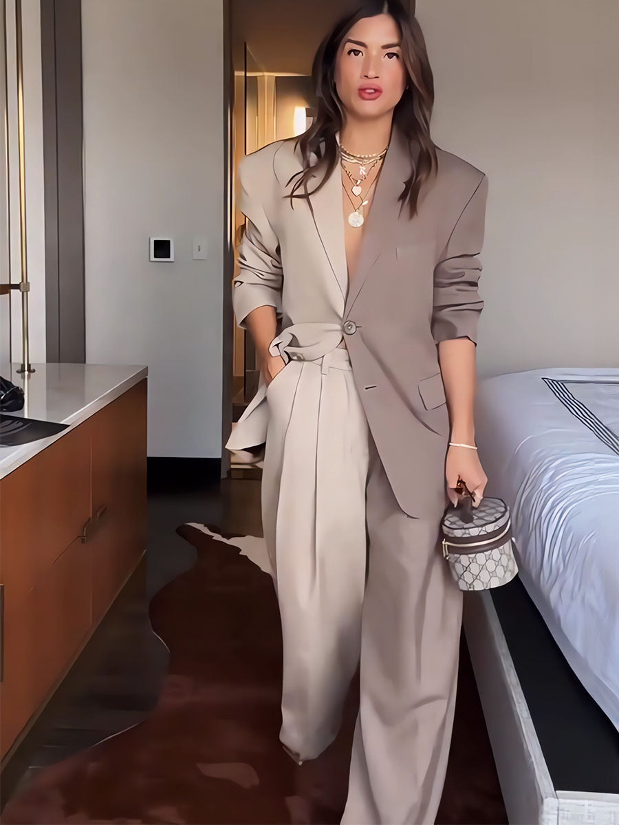 Julia - Color Block Blazer Set