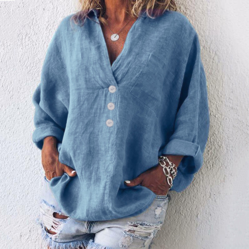 Atarah Relaxed Button-Up Blouse
