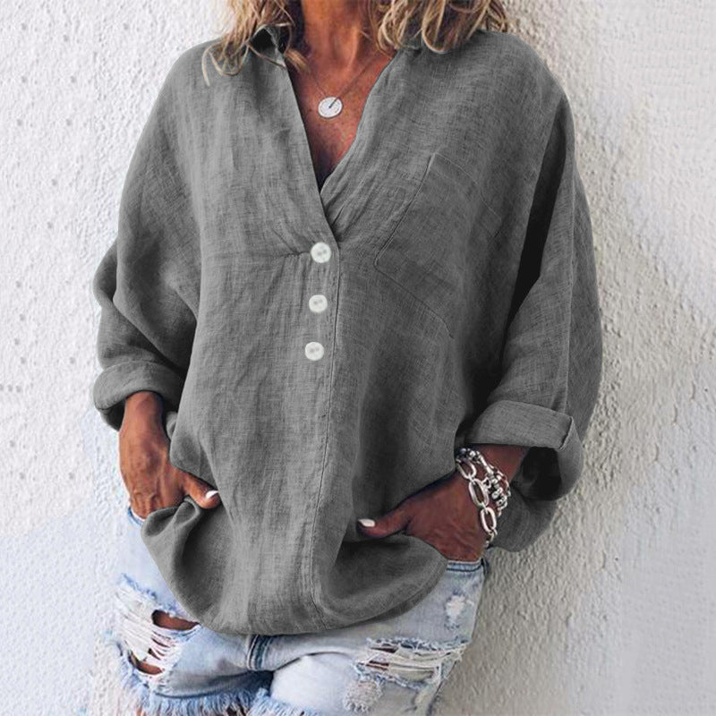 Atarah Relaxed Button-Up Blouse