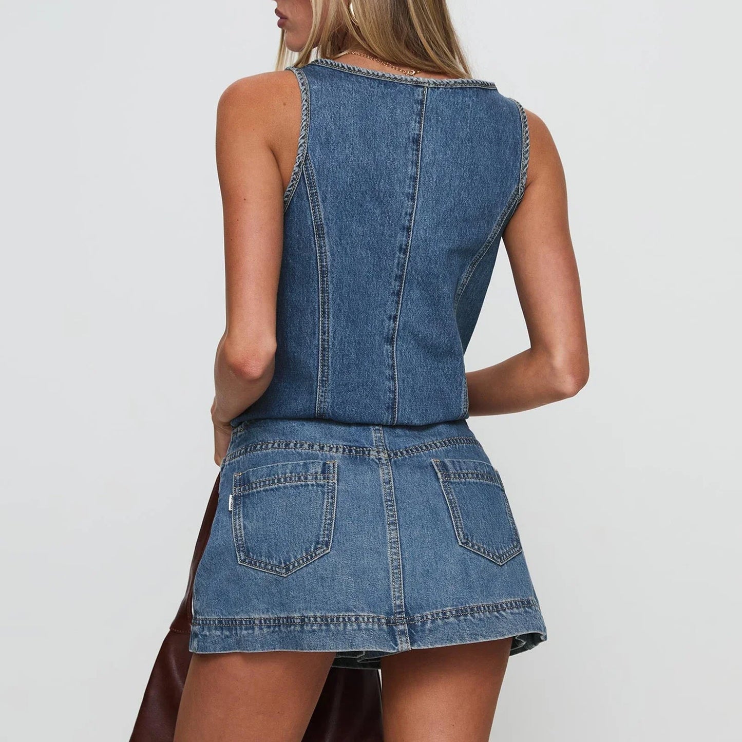 Daphne Denim Top + Skort