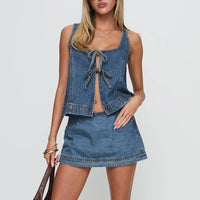 Daphne Denim Top + Skort