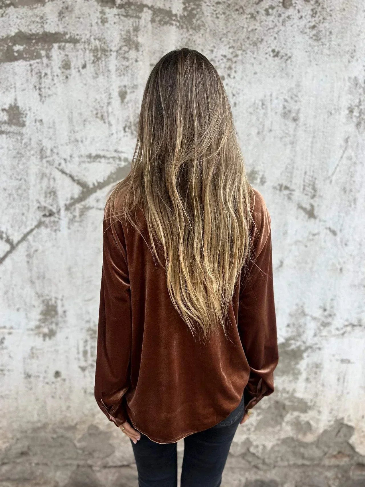 Kaya Elegant Velvet Blouse