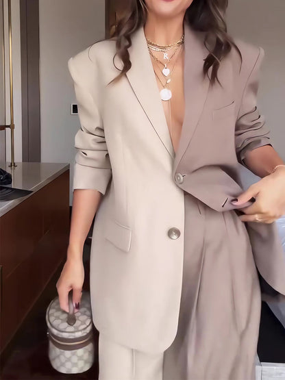 Julia - Color Block Blazer Set