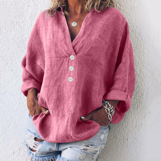 Atarah Relaxed Button-Up Blouse